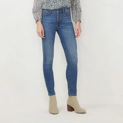 Women's LC Lauren Conrad Curvy High-Waist Skinny Jeans Black Wash With Zip -LC Lauren Conrad Shop unnamed file 320