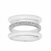 LC Lauren Conrad Silver Tone Stackable Ring Set