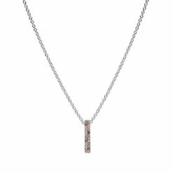 LC Lauren Conrad Rainbow Pave Stick Nickel Free Pendant Necklace
