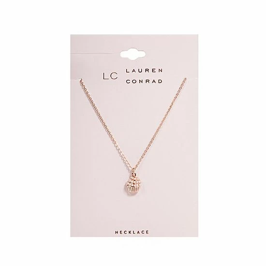 LC Lauren Conrad Rose Gold Tone Simulated Pearl Cupcake Nickel Free Pendant Necklace 2 LC Lauren Conrad Rose Gold Tone Simulated Pearl Cupcake Nickel Free Pendant Necklace - Image 2