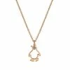 LC Lauren Conrad Gold Tone Simulated Crystal Eye Penguin Outline Nickel Free Pendant Necklace