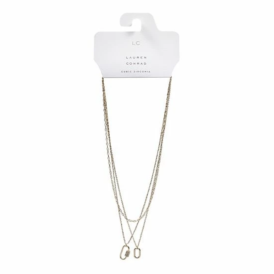 LC Lauren Conrad Gold Tone Pave Link Pendant Multistrand Necklace LC Lauren Conrad Gold Tone Pave Link Pendant Multistrand Necklace -LC Lauren Conrad Shop unnamed file 3268