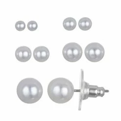 LC Lauren Conrad Simulated Pearl Stud Earring Set