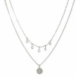 LC Lauren Conrad Double Strand Pendant Necklace Gold Tone