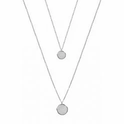 LC Lauren Conrad Silver Tone Two-Row Coin Necklace