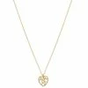 LC Lauren Conrad Pearl Accent Floral Cutout Heart Pendant Necklace