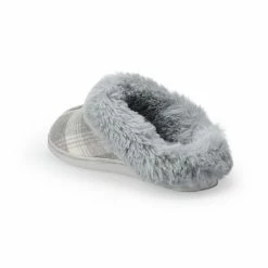 LC Lauren Conrad Women's Faux Fur Plaid Clog Slippers Pink -LC Lauren Conrad Shop unnamed file 329