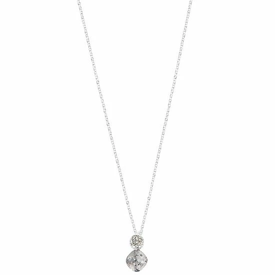 LC Lauren Conrad Silver Tone Crystal Pendant Necklace 1 LC Lauren Conrad Silver Tone Crystal Pendant Necklace
