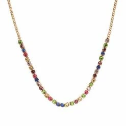 LC Lauren Conrad Rainbow Cupchain Nickel Free Choker Necklace