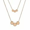 LC Lauren Conrad Nickel Free Two Row Clean Metal Round Sliders Pendant Necklace