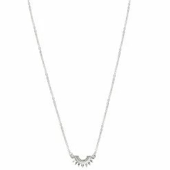 LC Lauren Conrad Silver Half Sun Necklace Silver Tone