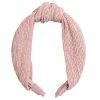 LC Lauren Conrad Pink Crinkle Chiffon Polka Dot Top Knot Headband