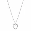 LC Lauren Conrad Large Pave Open Heart Necklace