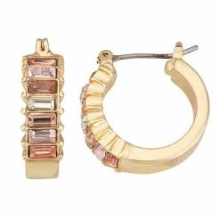 LC Lauren Conrad Baguette Hoop Earrings Silver Tone -LC Lauren Conrad Shop unnamed file 3330