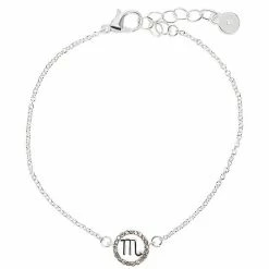 LC Lauren Conrad Silver Tone Crystal Scorpio Zodiac Sign Bracelet