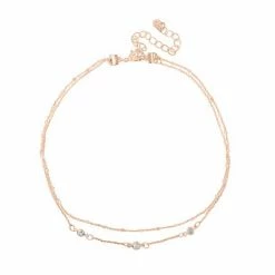 LC Lauren Conrad Gold Tone Layered Chain Choker