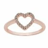 LC Lauren Conrad Cubic Zirconia Pave Open Heart Ring
