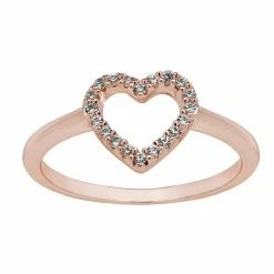 LC Lauren Conrad Cubic Zirconia Pave Open Heart Ring