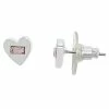 LC Lauren Conrad Crystal Baguette Heart Stud Earrings Aqua