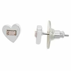 LC Lauren Conrad Crystal Baguette Heart Stud Earrings Aqua -LC Lauren Conrad Shop unnamed file 3361