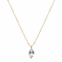 LC Lauren Conrad Rose Gold Tone Marquise Nickel Free Pendant Necklace