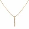 LC Lauren Conrad Rose Gold Tone Pave Stick Nickel Free Pendant Necklace