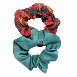 LC Lauren Conrad 2 Pack Neutral And Floral Scrunchie Set Teal Floral Print -LC Lauren Conrad Shop unnamed file 3404