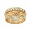 LC Lauren Conrad 5-pk. Stack Ring Set Gold Tone