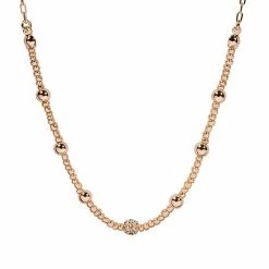 LC Lauren Conrad Gold Tone Clean Metal Ball Beaded Short Nickel Free Necklace