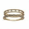 LC Lauren Conrad Gold Tone Pave Band Set