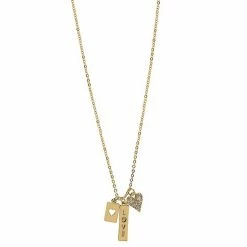 LC Lauren Conrad Love & Pave Heart Necklace Silver Tone -LC Lauren Conrad Shop unnamed file 3464