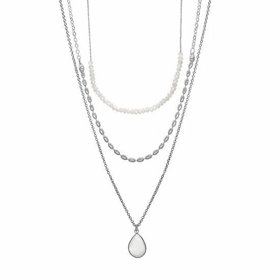 LC Lauren Conrad Silver Tone Layered Beaded Simulated Pearl Nickel Free Necklace LC Lauren Conrad Silver Tone Layered Beaded Simulated Pearl Nickel Free Necklace -LC Lauren Conrad Shop unnamed file 3477