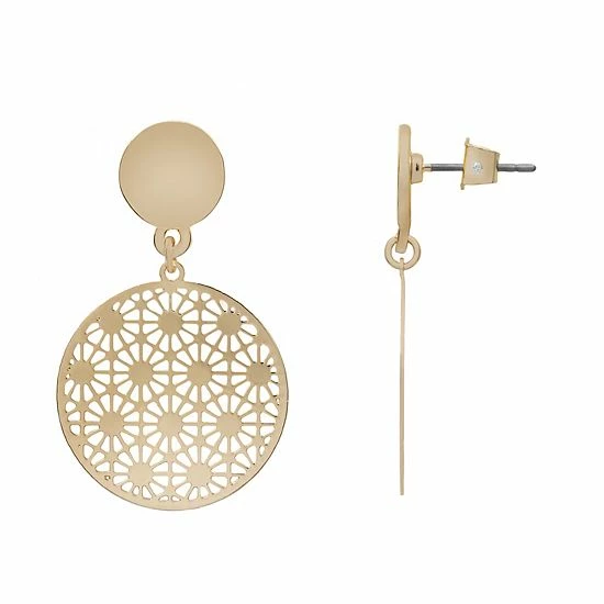 LC Lauren Conrad Filigree Disc Drop Earrings 1 LC Lauren Conrad Filigree Disc Drop Earrings