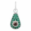 LC Lauren Conrad Sterling Silver Green & Brown Cubic Zirconia Charm