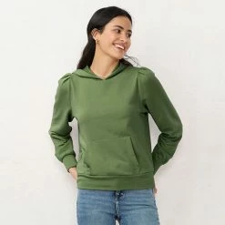 Women's LC Lauren Conrad Pleated French Terry Hoodie Crafted Butterfly -LC Lauren Conrad Shop unnamed file 353