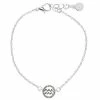 LC Lauren Conrad Silver Tone Crystal Aquarius Zodiac Sign Bracelet