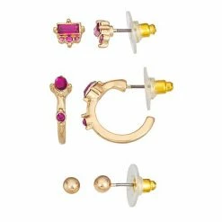 LC Lauren Conrad Simulated Crystal Earring Set Pink -LC Lauren Conrad Shop unnamed file 3534