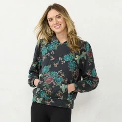 Women's LC Lauren Conrad Pleated French Terry Hoodie Crafted Butterfly -LC Lauren Conrad Shop unnamed file 356