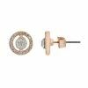LC Lauren Conrad Openwork Halo Button Earrings Rose Gold Tone