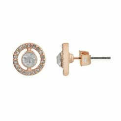 LC Lauren Conrad Openwork Halo Button Earrings Rose Gold Tone -LC Lauren Conrad Shop unnamed file 3591