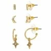 LC Lauren Conrad 3 Pack Drop Hoop Earrings Set