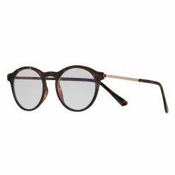 Women's LC Lauren Conrad 57mm Alyce Round Cat Eye Blue Light Glasses