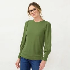 Women's LC Lauren Conrad Lounge Balloon-Sleeve Top Wine Chalet -LC Lauren Conrad Shop unnamed file 365