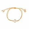 LC Lauren Conrad Gold Tone Enamel Hot Cocoa Outline Thread Nickel Free Pull Tie Bracelet