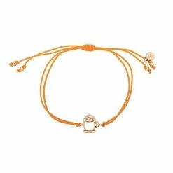 LC Lauren Conrad Gold Tone Enamel Hot Cocoa Outline Thread Nickel Free Pull Tie Bracelet