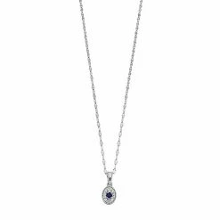 LC Lauren Conrad Sterling Silver Gemstone Pendant Necklace Blue Sapphire -LC Lauren Conrad Shop unnamed file 3691