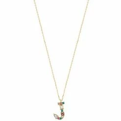 LC Lauren Conrad Gold Tone Multi Color Stones Initial Necklace -LC Lauren Conrad Shop unnamed file 3705