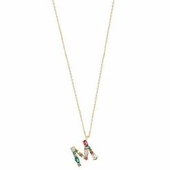 LC Lauren Conrad Gold Tone Multi Color Stones Initial Necklace -LC Lauren Conrad Shop unnamed file 3709