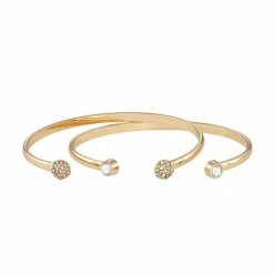 LC Lauren Conrad Pave Cuff Bracelet Set Silver Tone -LC Lauren Conrad Shop unnamed file 3719