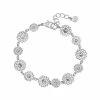 LC Lauren Conrad Silver Tone Floral Filigree Nickel Free Clasp Bracelet
